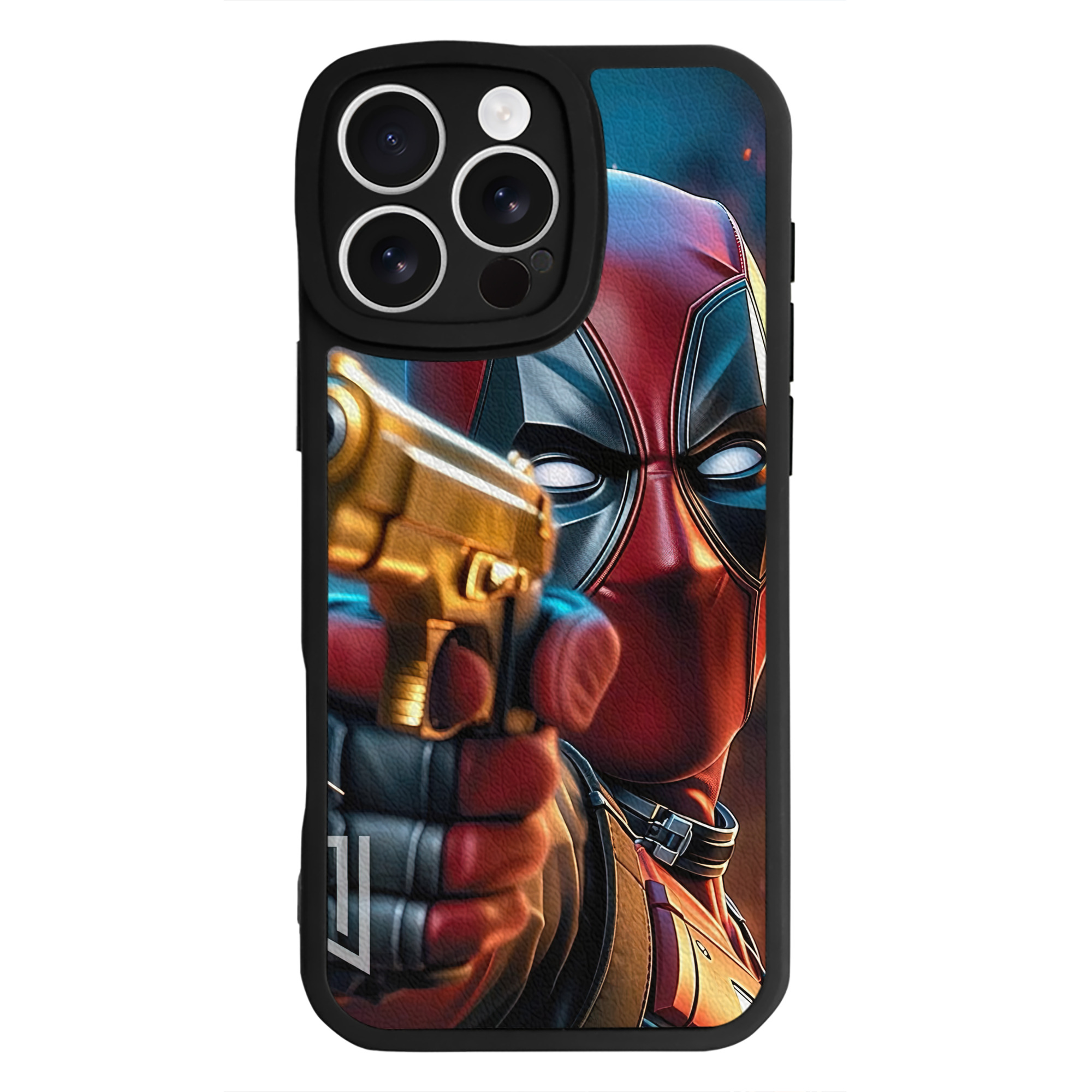 （画像用） Deadpool デッドプール 【iPhone 16シリーズ対応】シリコンスマホケース（レザー調） 材質：シリコン
